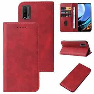 For Xiaomi Redmi 9T Magnetic Closure Leather Phone Case(Red)