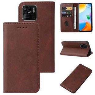 For Xiaomi Redmi 10C Magnetic Closure Leather Phone Case(Brown)