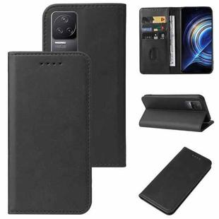 For Xiaomi Redmi K50 Magnetic Closure Leather Phone Case(Black)