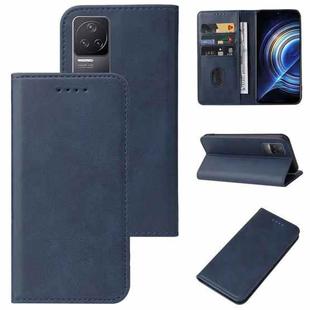 For Xiaomi Redmi K50 Magnetic Closure Leather Phone Case(Blue)