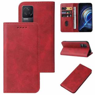 For Xiaomi Redmi K50 Pro Magnetic Closure Leather Phone Case(Red)