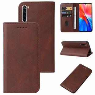 For Xiaomi Redmi Note 8 2021 Magnetic Closure Leather Phone Case(Brown)