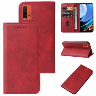 For Xiaomi Redmi 9 Power India Magnetic Closure Leather Phone Case(Red)