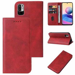 For Xiaomi Redmi Note 10 JE Magnetic Closure Leather Phone Case(Red)