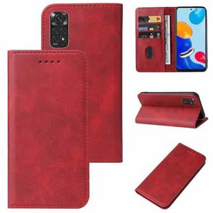 For Xiaomi Poco M4 Pro Magnetic Closure Leather Phone Case(Red)