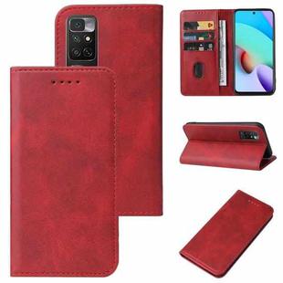 For Xiaomi Redmi Note 11 4G Magnetic Closure Leather Phone Case(Red)