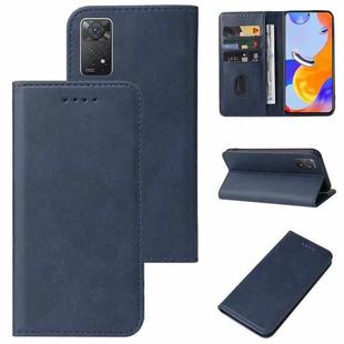 For Xiaomi Redmi Note 11 Pro Magnetic Closure Leather Phone Case(Blue)