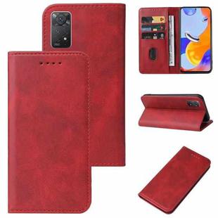 For Xiaomi Redmi Note 11 Pro Magnetic Closure Leather Phone Case(Red)