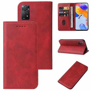 For Xiaomi Redmi Note 11 Pro 5G Magnetic Closure Leather Phone Case(Red)