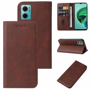 For Xiaomi Redmi Note 11E Magnetic Closure Leather Phone Case(Brown)