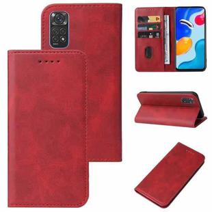 For Xiaomi Redmi Note 11S Magnetic Closure Leather Phone Case(Red)