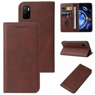 For Xiaomi Redmi Note 11 SE Magnetic Closure Leather Phone Case(Brown)