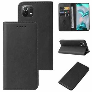 For Xiaomi Mi 11 Lite 5G NE Magnetic Closure Leather Phone Case(Black)