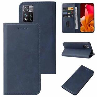 For Xiaomi Mi 11i / Poco F3 / Redmi K40 Magnetic Closure Leather Phone Case(Blue)
