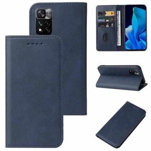For Xiaomi Mi 11i HyperCharge Magnetic Closure Leather Phone Case(Blue)