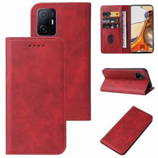 For Xiaomi 11T / 11T Pro Magnetic Closure Leather Phone Case(Red)