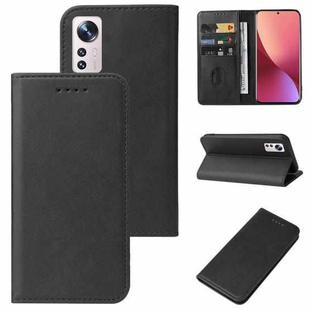 For Xiaomi 12 Magnetic Closure Leather Phone Case(Black)