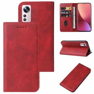 For Xiaomi 12 Magnetic Closure Leather Phone Case(Red)