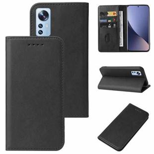 For Xiaomi 12 5G Magnetic Closure Leather Phone Case(Black)