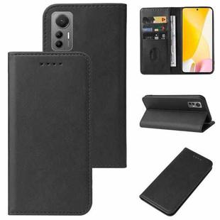For Xiaomi 12 Lite Magnetic Closure Leather Phone Case(Black)