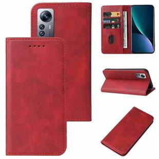 For Xiaomi 12 Pro Dimensity Magnetic Closure Leather Phone Case(Red)