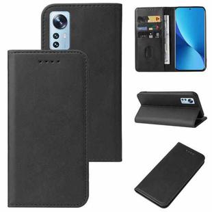 For Xiaomi 12X Magnetic Closure Leather Phone Case(Black)