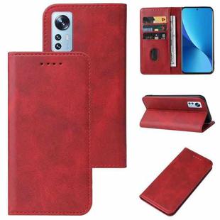 For Xiaomi 12X Magnetic Closure Leather Phone Case(Red)