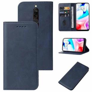 For Xiaomi Redmi 8 Magnetic Closure Leather Phone Case(Blue)
