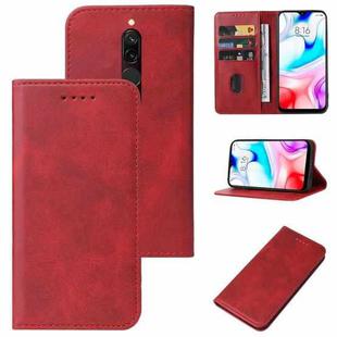 For Xiaomi Redmi 8 Magnetic Closure Leather Phone Case(Red)