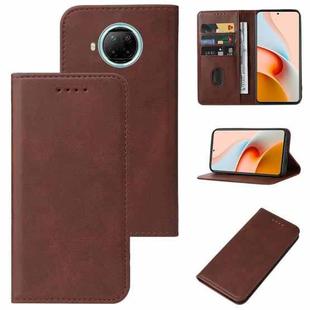 For Xiaomi Mi 10T Lite 5G Magnetic Closure Leather Phone Case(Brown)