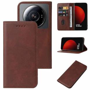 For Xiaomi 12S Ultra Magnetic Closure Leather Phone Case(Brown)