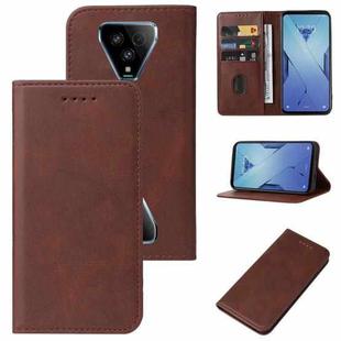 For Xiaomi Black Shark 3S Magnetic Closure Leather Phone Case(Brown)