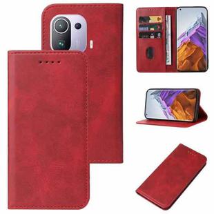 For Xiaomi Mi 11 Pro Magnetic Closure Leather Phone Case(Red)