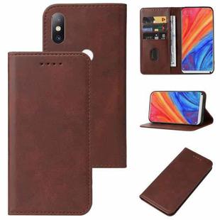 For Xiaomi Mi Mix 2S Magnetic Closure Leather Phone Case(Brown)