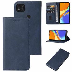 For Xiaomi Redmi 9C NFC Magnetic Closure Leather Phone Case(Blue)