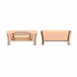 For OPPO Watch Free 1 Pair Metal Watch Band Connector(Rose Gold)