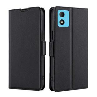 For TCL 305i Ultra-thin Voltage Side Buckle Horizontal Flip Leather Phone Case(Black)