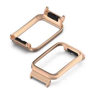 For Xiaomi Mi Band 7 Pro Metal Frame Watch Protective Case(Rose Gold)