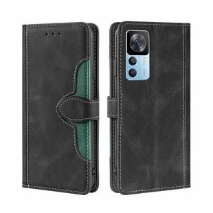 For Xiaomi Redmi K50 Ultra/Xiaomi 12T/Xiaomi 12T Pro Skin Feel Magnetic Buckle Leather Phone Case(Black)