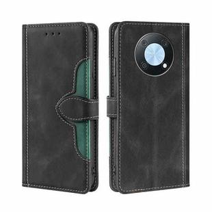 For Huawei nova Y90 4G Skin Feel Magnetic Buckle Leather Phone Case(Black)
