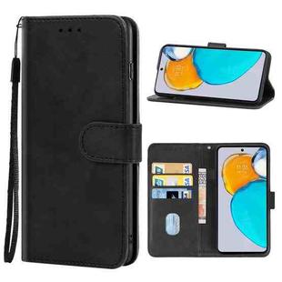 For Motorola Moto E22s Leather Phone Case(Black)