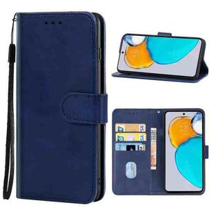 For Motorola Moto E22s Leather Phone Case(Blue)