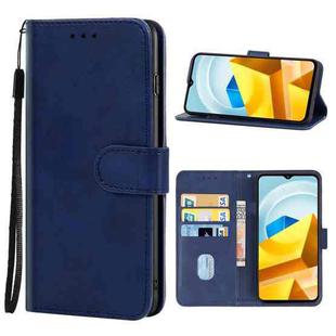 For Xiaomi Poco M5 Leather Phone Case(Blue)