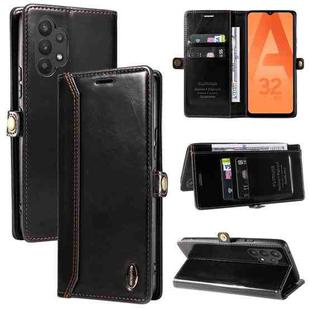 For Samsung Galaxy A32 5G / M32 5G GQUTROBE RFID Blocking Oil Wax Leather Phone Case(Black)