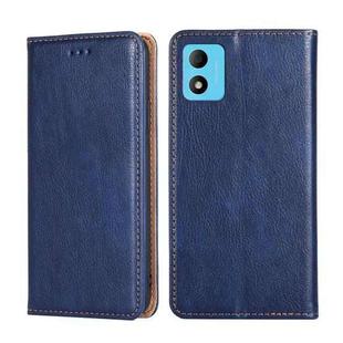For TCL 305i Gloss Oil Solid Color Magnetic Leather Phone Case(Blue)