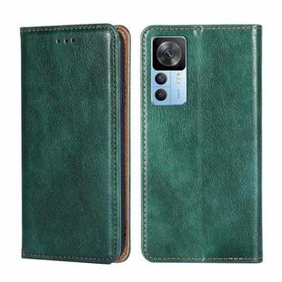 For Xiaomi Redmi K50 Ultra Gloss Oil Solid Color Magnetic Leather Phone Case(Green)