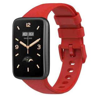 For Xiaomi Mi Band 7 Pro Litchi Texture Leather Watch Band(Red)