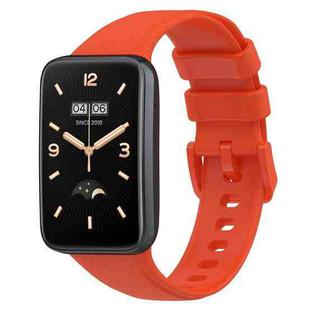 For Xiaomi Mi Band 7 Pro Litchi Texture Leather Watch Band(Orange)