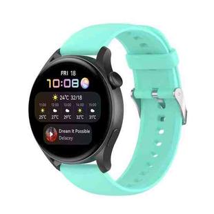 For Huawei Watch3 Pro New Solid Color Soft Silicone Watch Band(Teal)