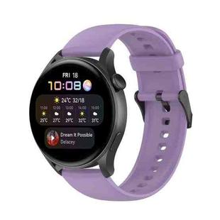For Huawei Watch3 Pro New Solid Color Soft Silicone Watch Band(Light Purple)